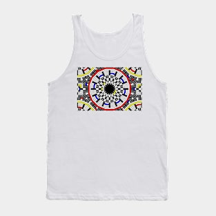 Geometric Pattern Bold And Lines Tank Top